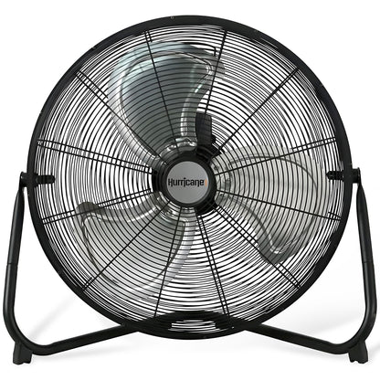 Hurricane Pro 20 Inch 3 Adjustable Speed High Velocity Metal Fan, Black