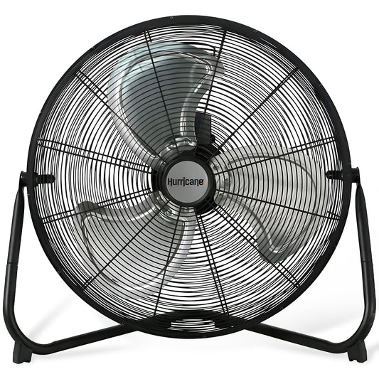 Hurricane Pro 20 Inch 3 Adjustable Speed High Velocity Metal Fan, Black
