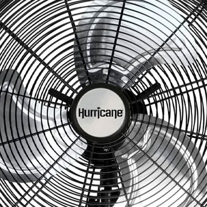 Hurricane 16 Inch Pro High Velocity Oscillating Metal Wall Mount Fan, Black