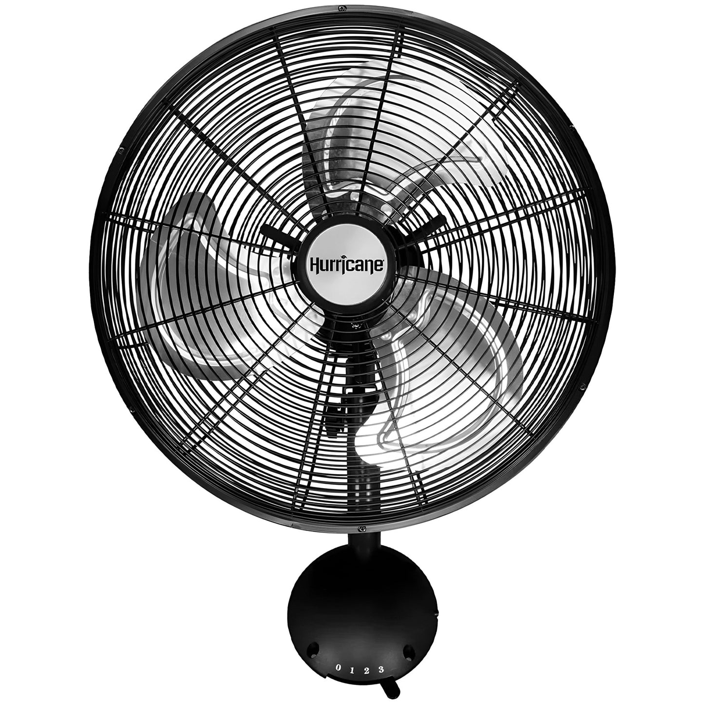 Hurricane 16 Inch Pro High Velocity Oscillating Metal Wall Mount Fan, Black