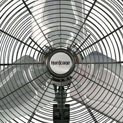 Hurricane 20 Inch Pro Commercial Grade Classic Oscillating Wall Mount Fan, Black