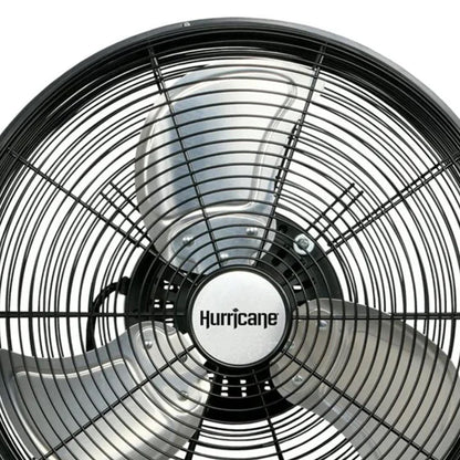 Hurricane Pro Series 16" High Velocity Heavy Duty Metal Orbital Floor Fan, Black