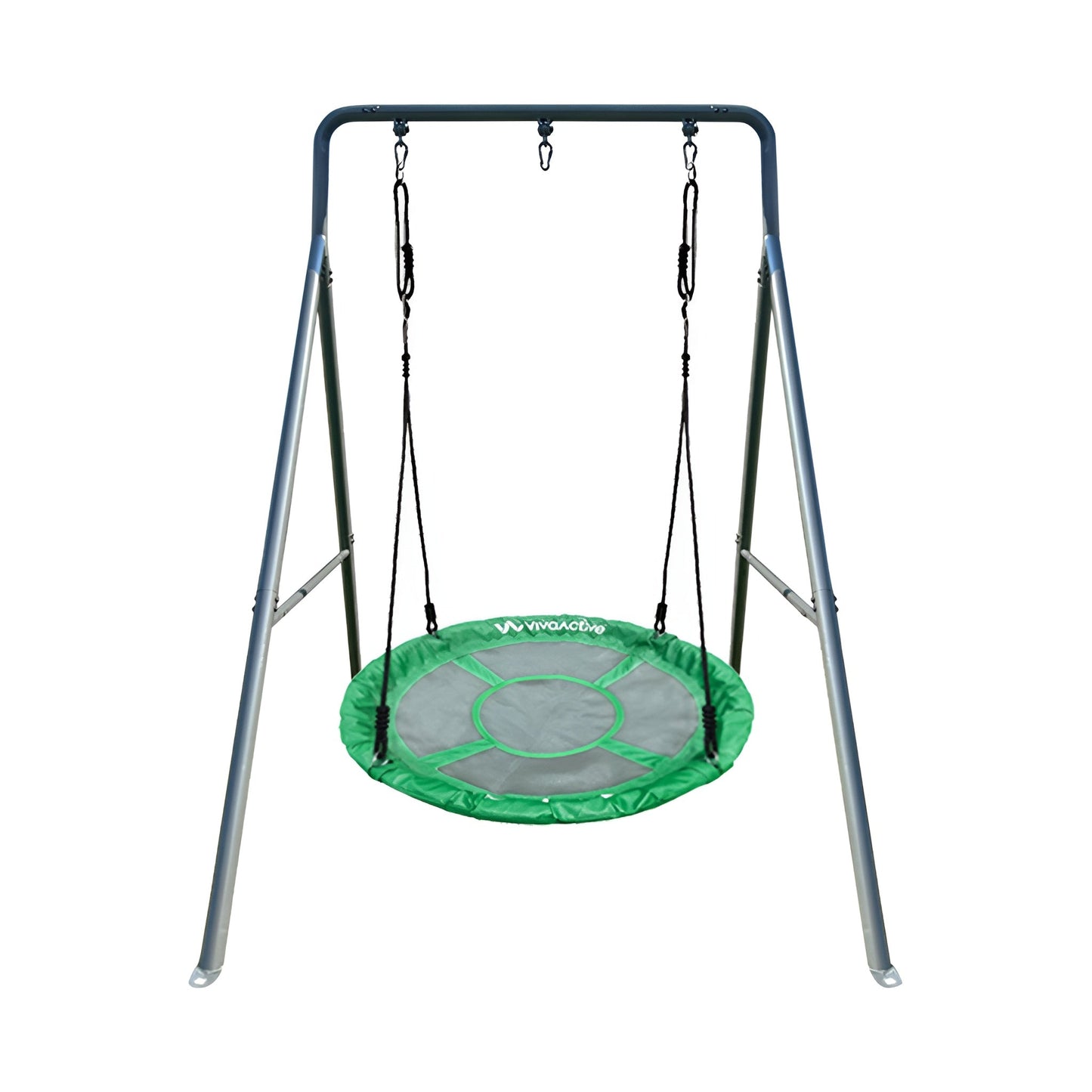 gobaplay Single Swing Set Playground Equipment with 39” Round Platform Saucer