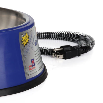 Farm Innovators 3 Quart Heated Pet Bowl with Stainless Steel Insert (2 Pack)