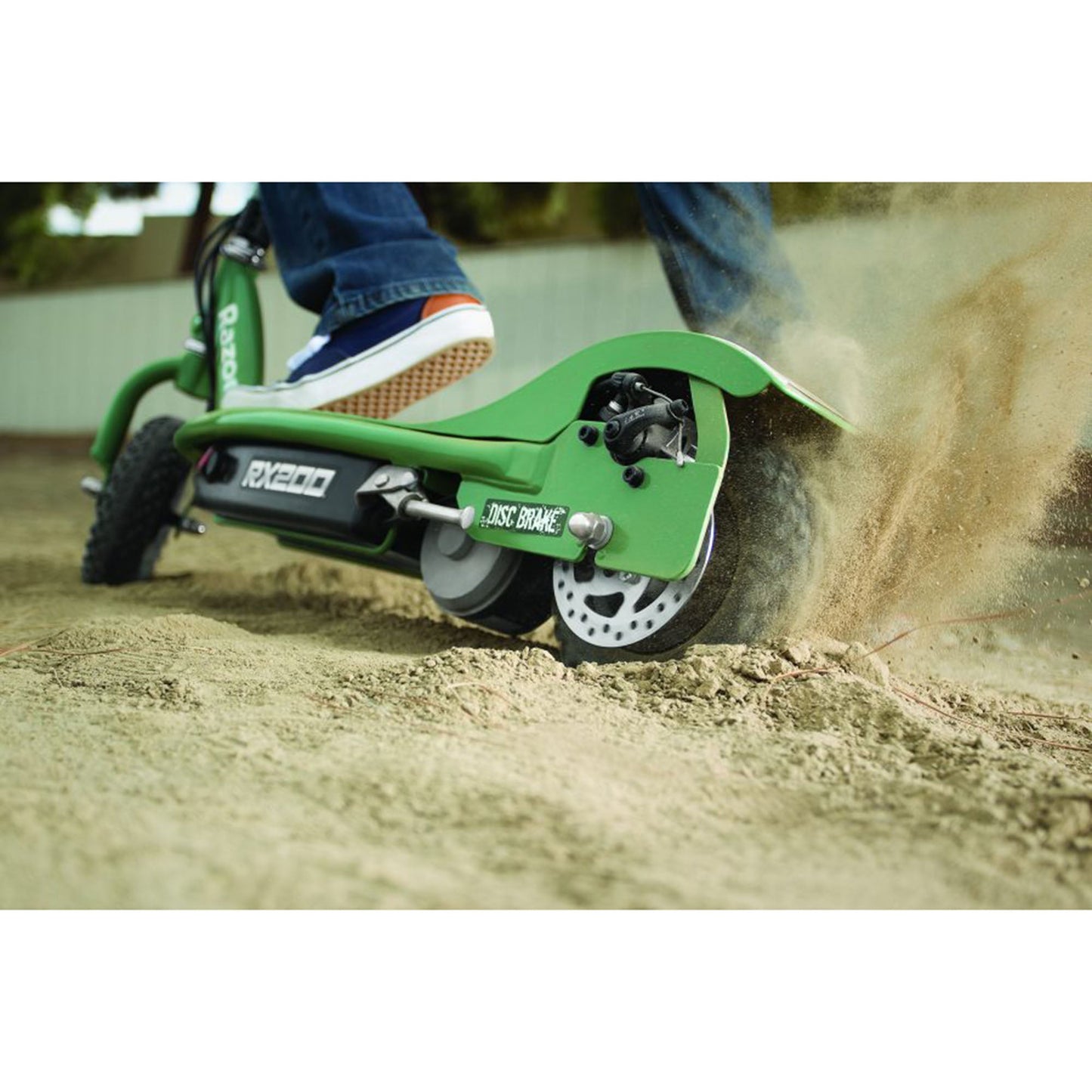 Razor RX200 Electric Off Road Kids Scooter, Rear Wheel Drive, Disc Brakes, Green