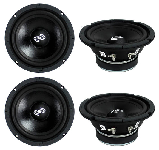 4) Pyle PDMR6 MidRange 6.5" 1200W Car Mid Bass Mid Range Woofers Audio Speakers - Find Fresh Goods
