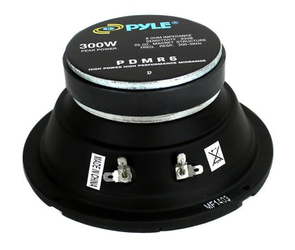 4) Pyle PDMR6 MidRange 6.5" 1200W Car Mid Bass Mid Range Woofers Audio Speakers - Find Fresh Goods