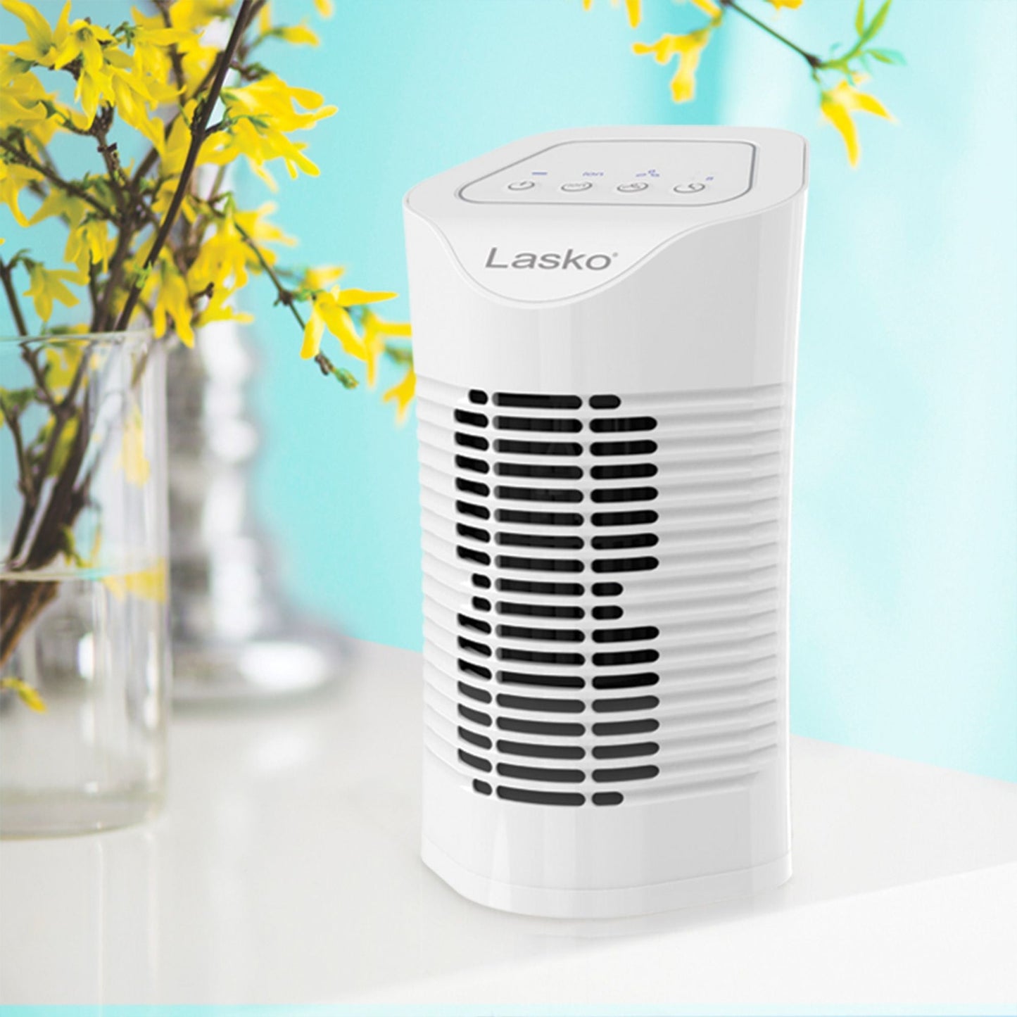 Lasko Desktop Air Purifier with 3-Stage Air Cleaning System, Portable House Fan