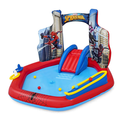 Marvel Spider-Man Inflatable Kids Outdoor Water Play Center and Water Slide
