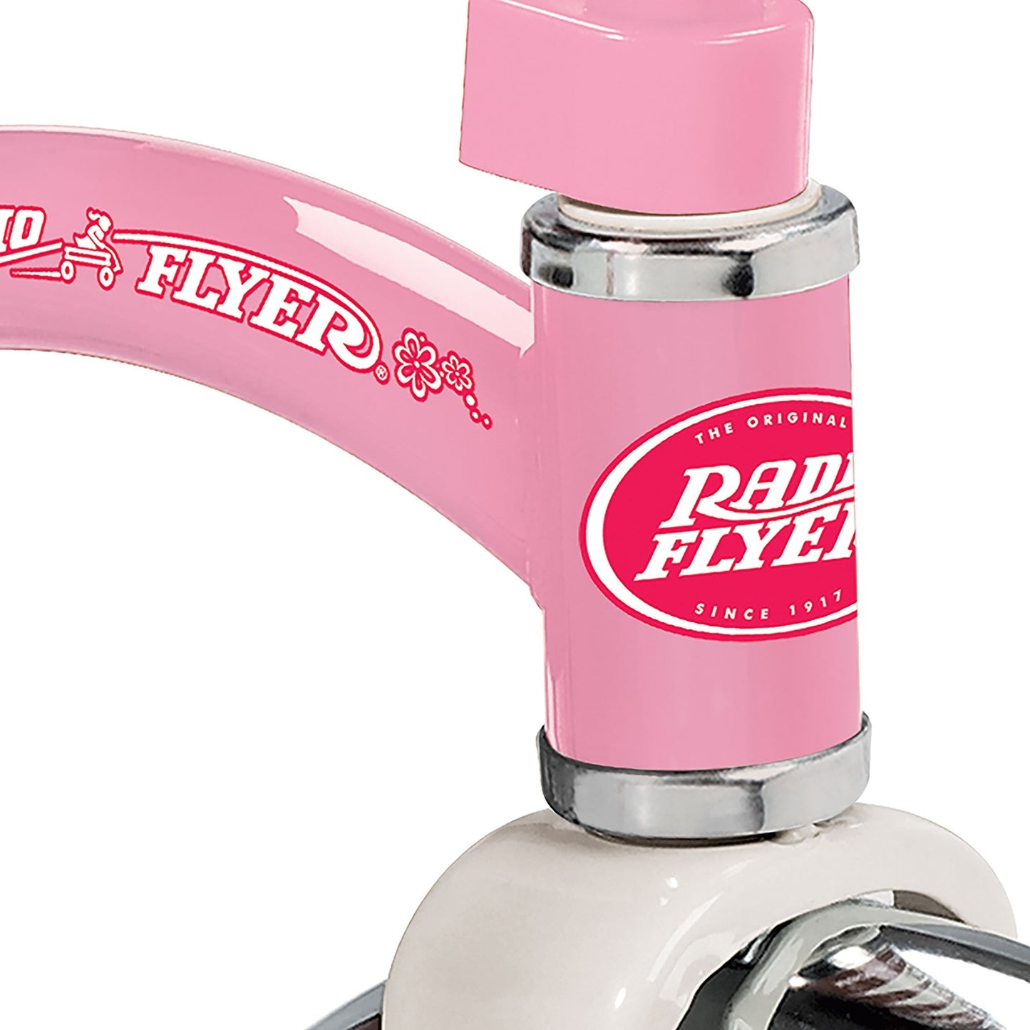 Radio Flyer 33PZ Kids Classic Style Dual Deck Tricycle with Handlebar Bell, Pink