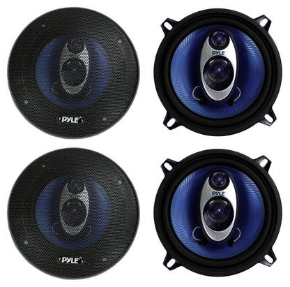 PYLE PL53BL 5.25" 400W 3-Way Car Audio Triaxial Speakers Stereo TWO PAIRS - Find Fresh Goods