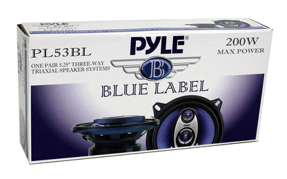 PYLE PL53BL 5.25" 400W 3-Way Car Audio Triaxial Speakers Stereo TWO PAIRS - Find Fresh Goods
