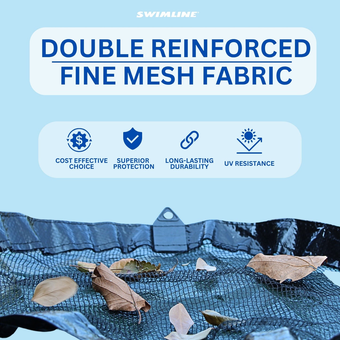 Swimline Hydrotools Leaf Net Winter Pool Cover for 15x30 Ft Above Ground Pools