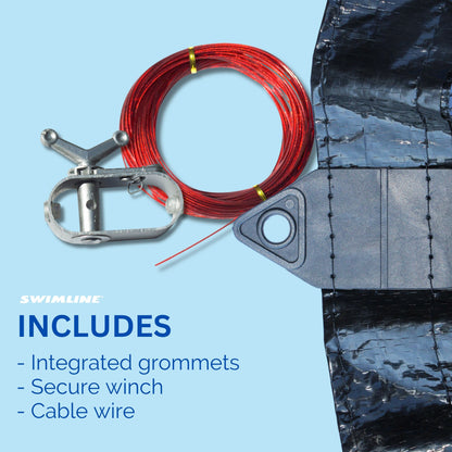 Swimline Hydrotools Leaf Net Winter Pool Cover for 18 Ft Above Ground Pools