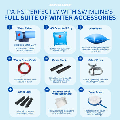 Swimline Hydrotools Leaf Net Winter Pool Cover for 18 Ft Above Ground Pools