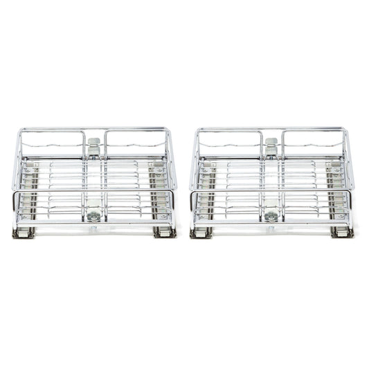 Origami 2SD-10 Kitchen Sliding Pullout Cabinet Storage Organizer, Silver, 2 Pack
