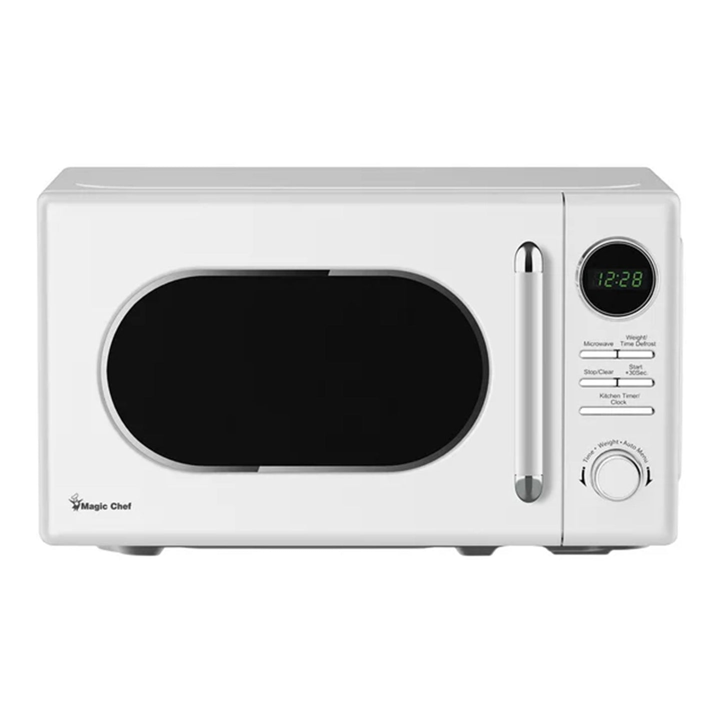 Magic Chef 0.7 Cubic Feet 700W Small Classic Retro Countertop Microwave, White