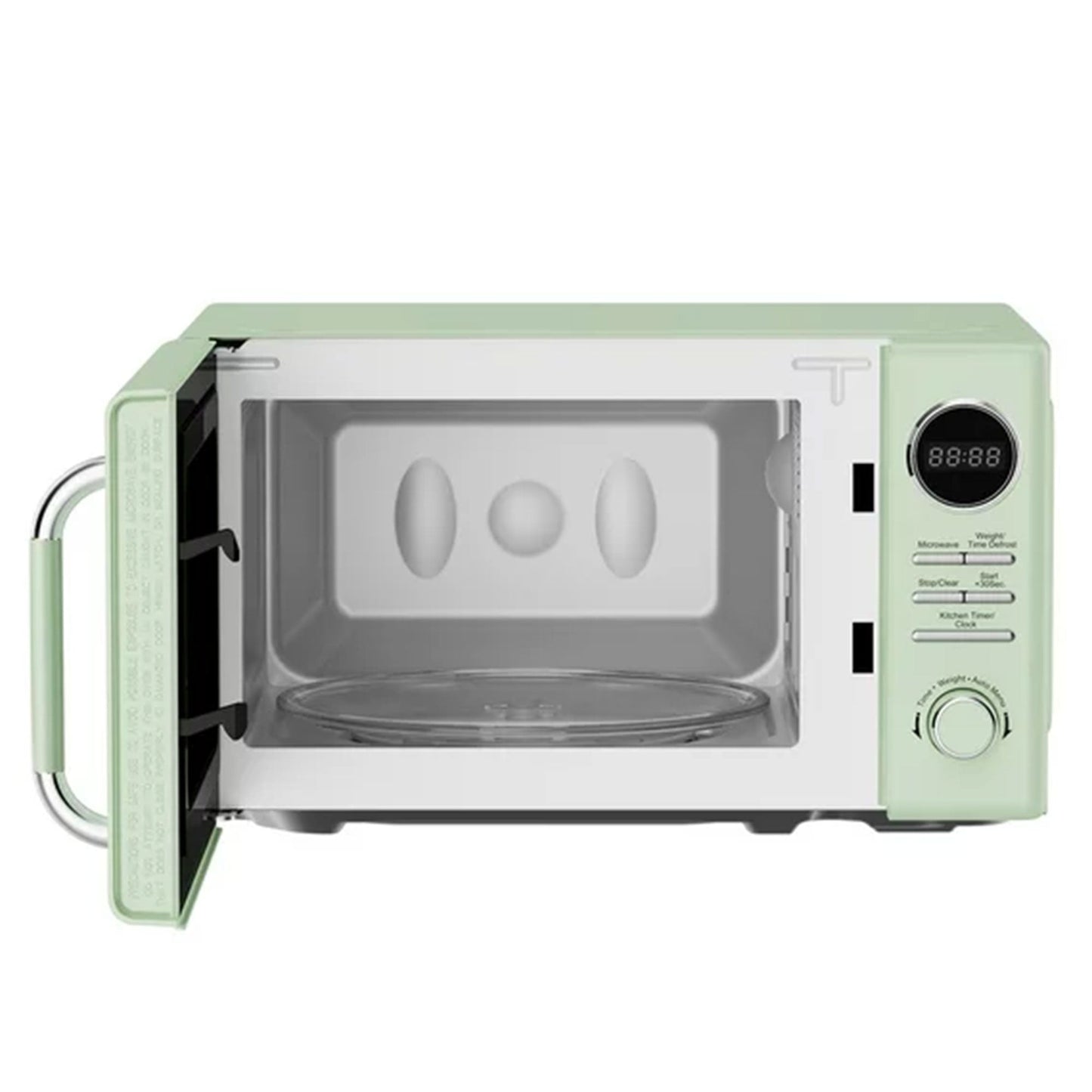 Magic Chef 0.7 Cubic Feet 700W Small Classic Retro Countertop Microwave, Green