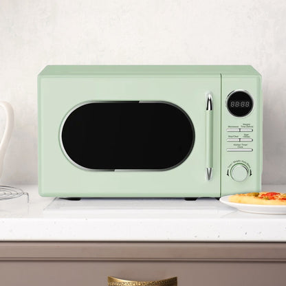 Magic Chef 0.7 Cubic Feet 700W Small Classic Retro Countertop Microwave, Green