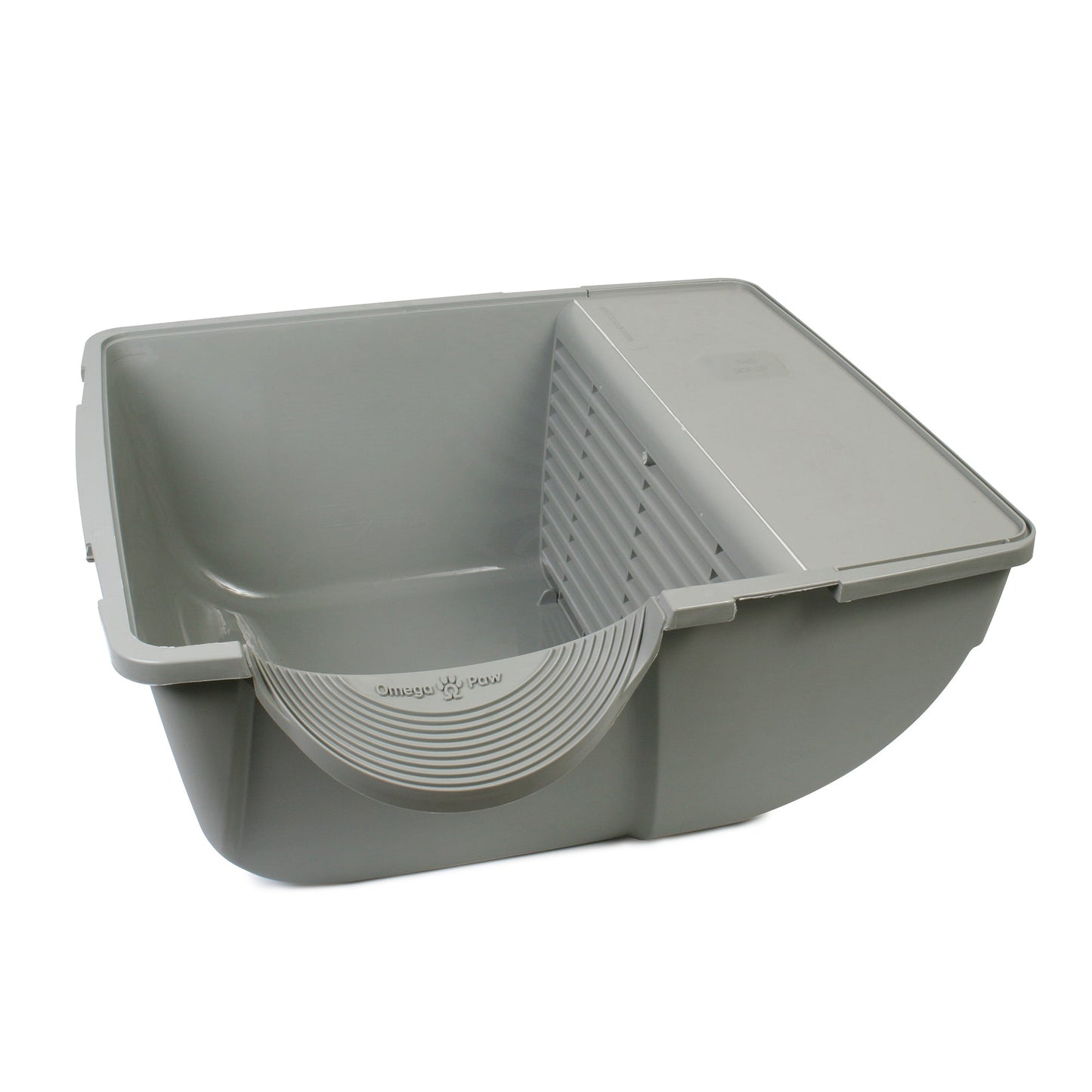 Omega Paw Roll 'n Clean Self Cleaning Cat Litter Box with Tray, Regular, Taupe