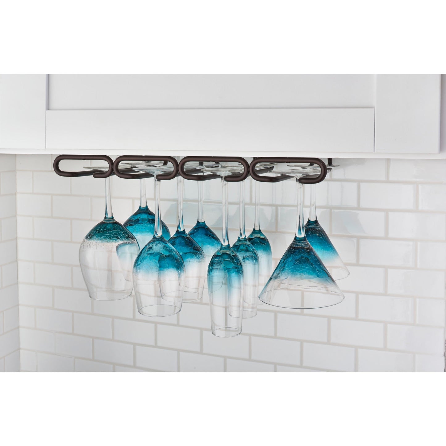 Rev-A-Shelf 11" Quad Under Cabinet Glass & Stemware Holder, Bronze, 3450-11ORB