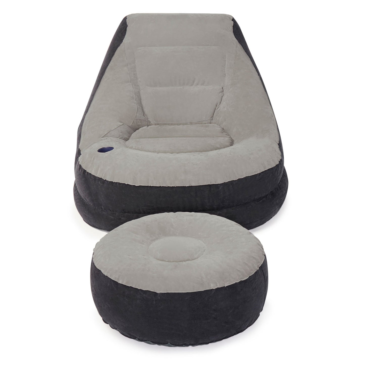 Intex Inflatable Ultra Lounge Chair With Cup Holder And Ottoman Set (4 Pack)