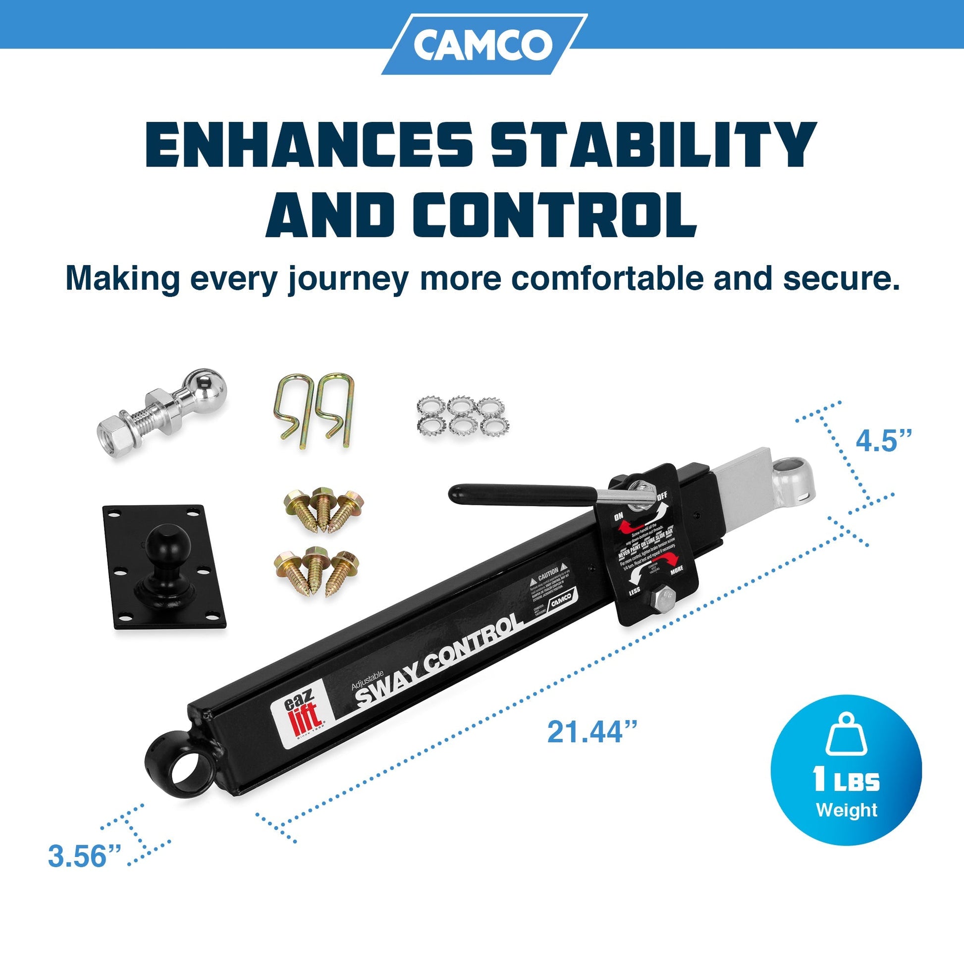 Camco Eaz-Lift Weight Distribution Hitch Sway Control RV Trailer Right, Black - Find Fresh Goods