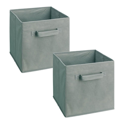 ClosetMaid Cubeicals Fabric Drawer, Open Storage Organizing Bin, Gray (2 Pack)