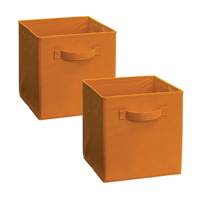 ClosetMaid Cubeicals Fabric Drawer, Open Storage Organizing Bin, Orange (2 Pack)