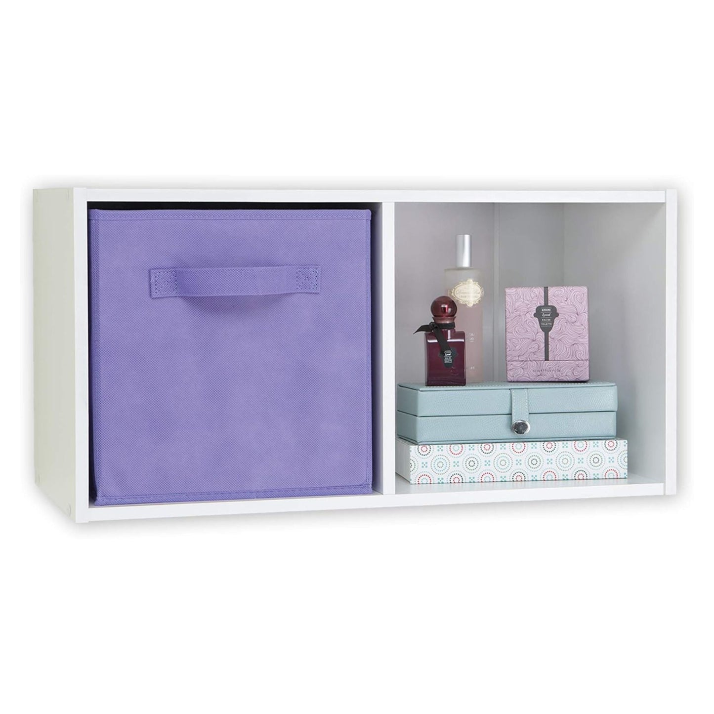 ClosetMaid Cubeicals Fabric Drawer, Open Storage Organizing Bin, Purple (2 Pack)