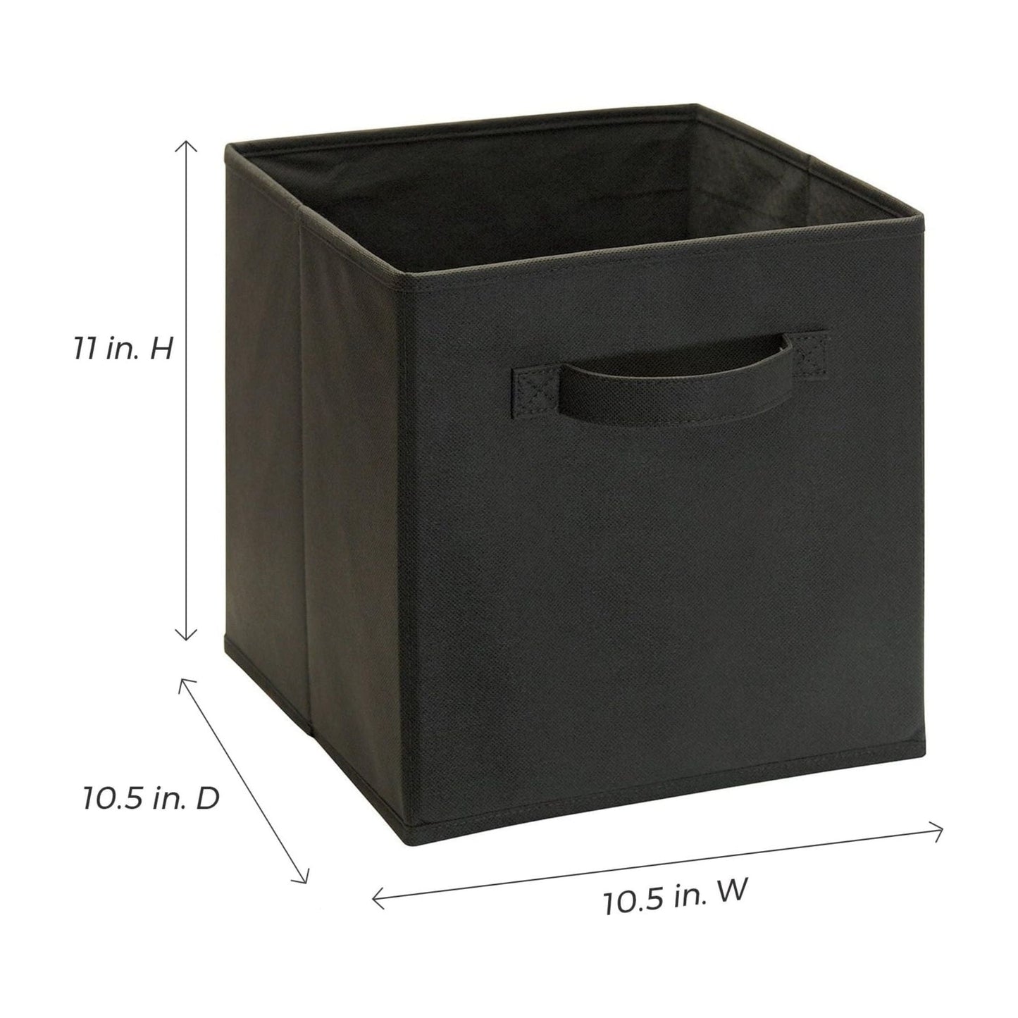 ClosetMaid Cubeicals Fabric Drawer, Open Storage Organizing Bin, Black (2 Pack)