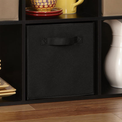 ClosetMaid Cubeicals Fabric Drawer, Open Storage Organizing Bin, Black (2 Pack)