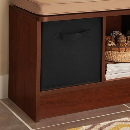 ClosetMaid Cubeicals Fabric Drawer, Open Storage Organizing Bin, Black (2 Pack)