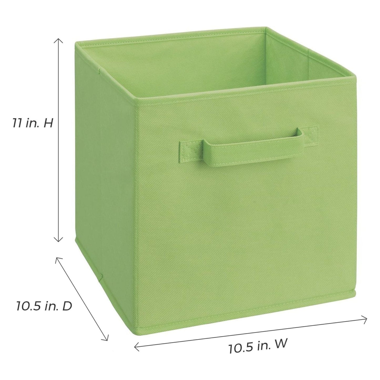 ClosetMaid Cubeicals Fabric Drawer, Open Storage Organizing Bin, Green (2 Pack)