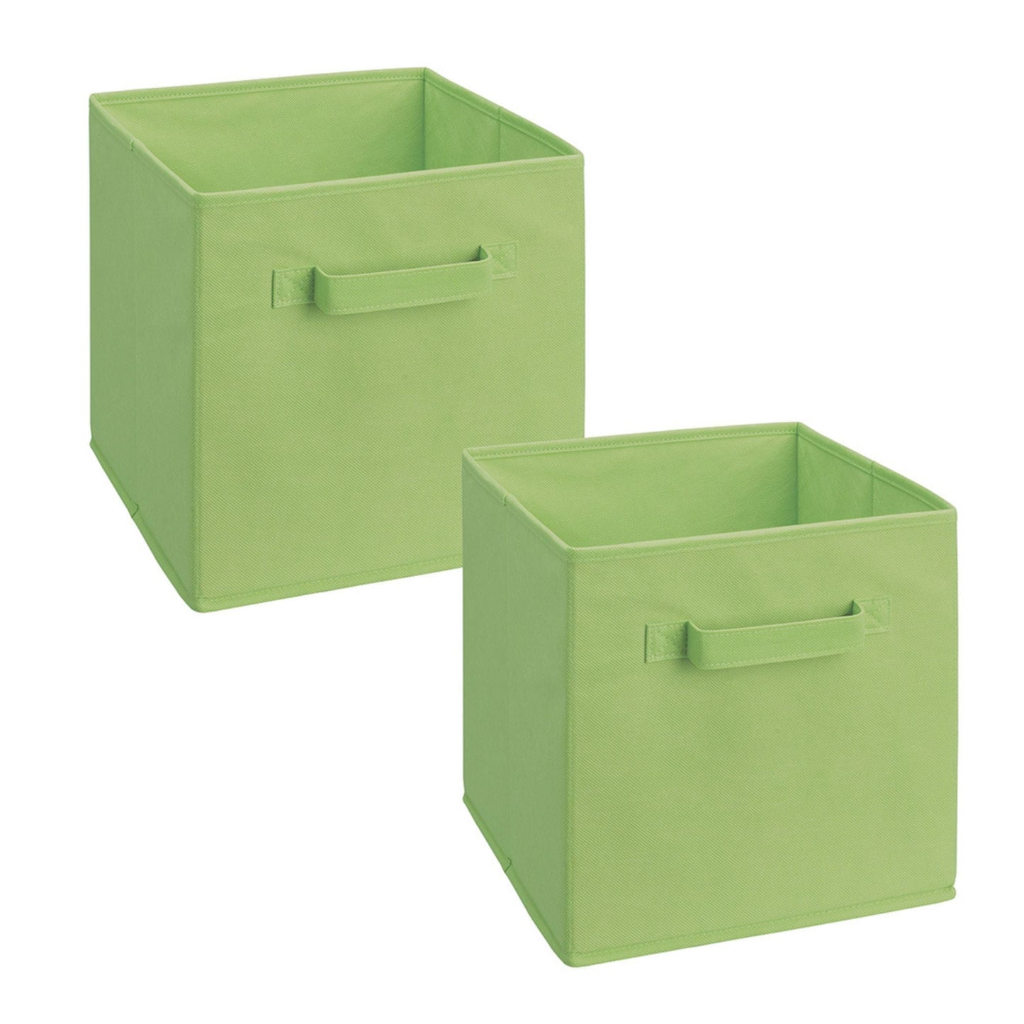 ClosetMaid Cubeicals Fabric Drawer, Open Storage Organizing Bin, Green (2 Pack)