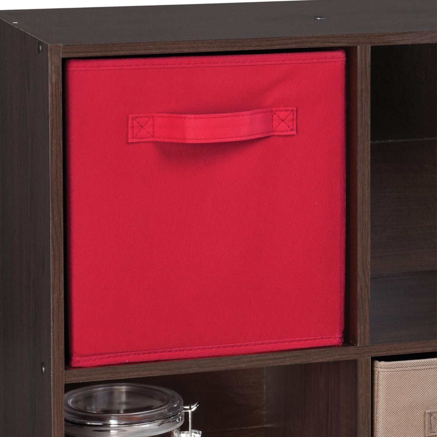 ClosetMaid Cubeicals Fabric Drawer, Open Storage Organizing Bin, Red (2 Pack)