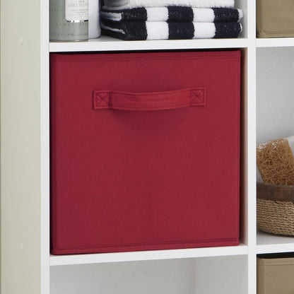 ClosetMaid Cubeicals Fabric Drawer, Open Storage Organizing Bin, Red (2 Pack)