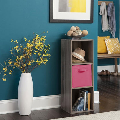 ClosetMaid Cubeicals Fabric Drawer, Open Storage Organizing Bin, Bright Pink