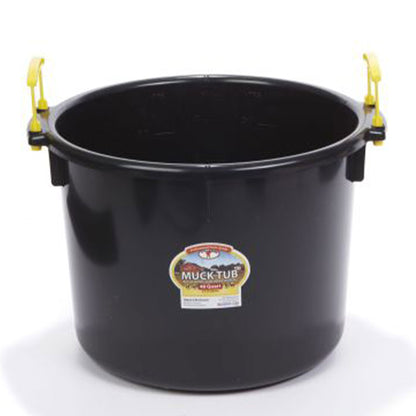 Little Giant 40 Quart Durable and Versatile Utility Muck Tub w/Handles, Black
