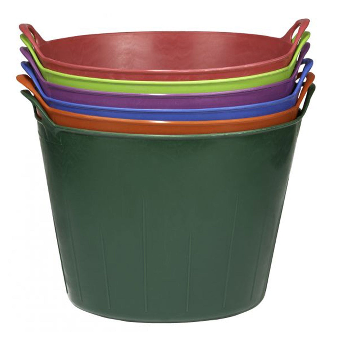 Little Giant 11 Gallon Heavy Duty Farm Bucket Poly/Rubber Flex Tub with Handles
