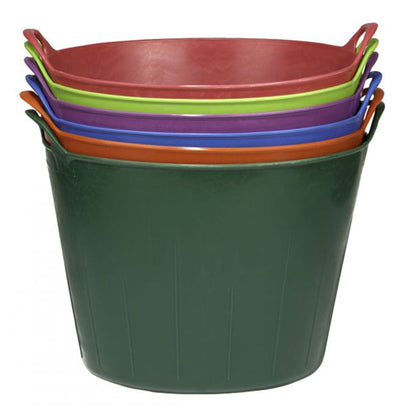 Little Giant 11 Gallon Heavy Duty Farm Bucket Poly/Rubber Flex Tub with Handles
