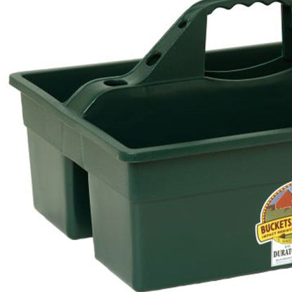 Little Giant DuraTote Plastic Box Organizer w/2 Compartment & Grip Handle, Green
