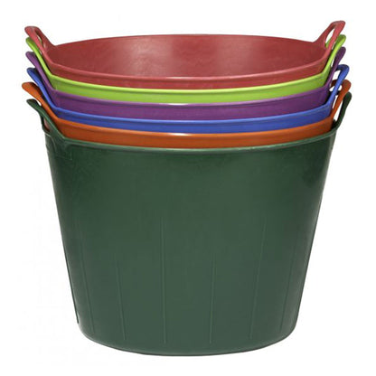 Little Giant 11 Gallon Heavy Duty Farm Bucket Poly/Rubber Flex Tub with Handles