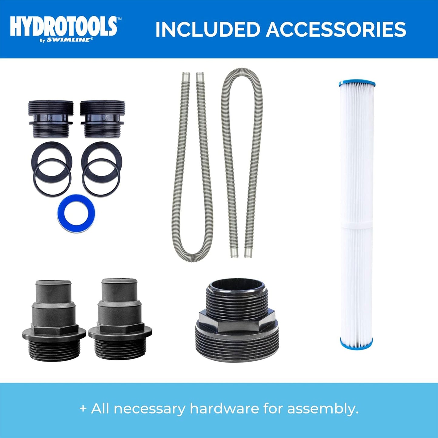 Swimline Hydrotools 70026HCK Cartridge Pool Filter Complete System 2220 GPH Pump