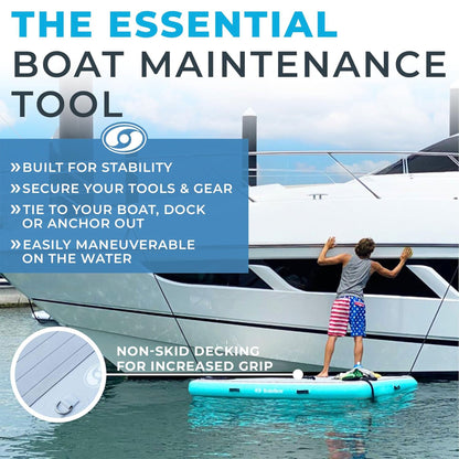 Solstice Original Inflatable LUXE Dock Platform 8' x 5' Floating Raft Water Mat