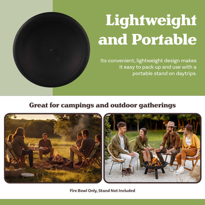 Pure Garden 30in Fire Bowl - Firepit Insert for DIY Fire Pit or Replacement