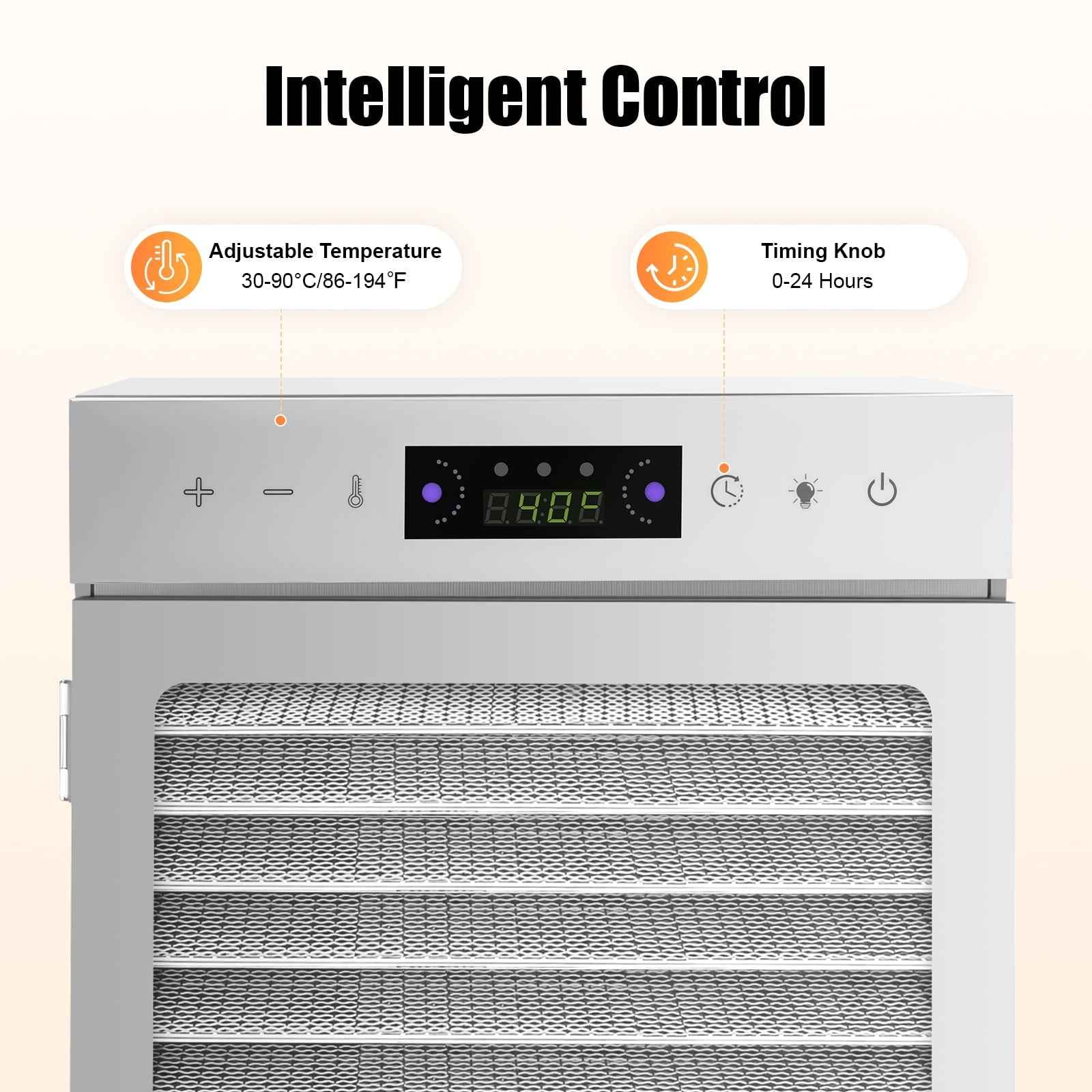 Commercial Dehydrator 18 Stainless Steel Trays Fruit Vegetable Food Dry Machine