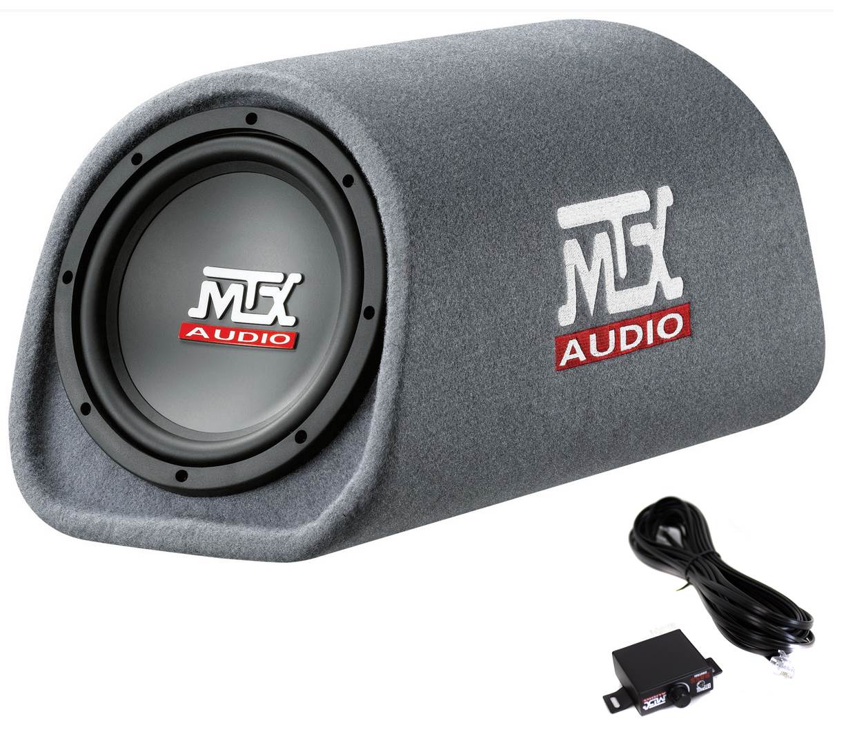 MTX AUDIO 8 Inch 240W Car Subwoofer Amplified Tube Box w/ BOSS Audio Wiring Kit - Find Fresh Goods