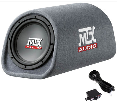 MTX AUDIO 8 Inch 240W Car Subwoofer Amplified Tube Box w/ BOSS Audio Wiring Kit - Find Fresh Goods