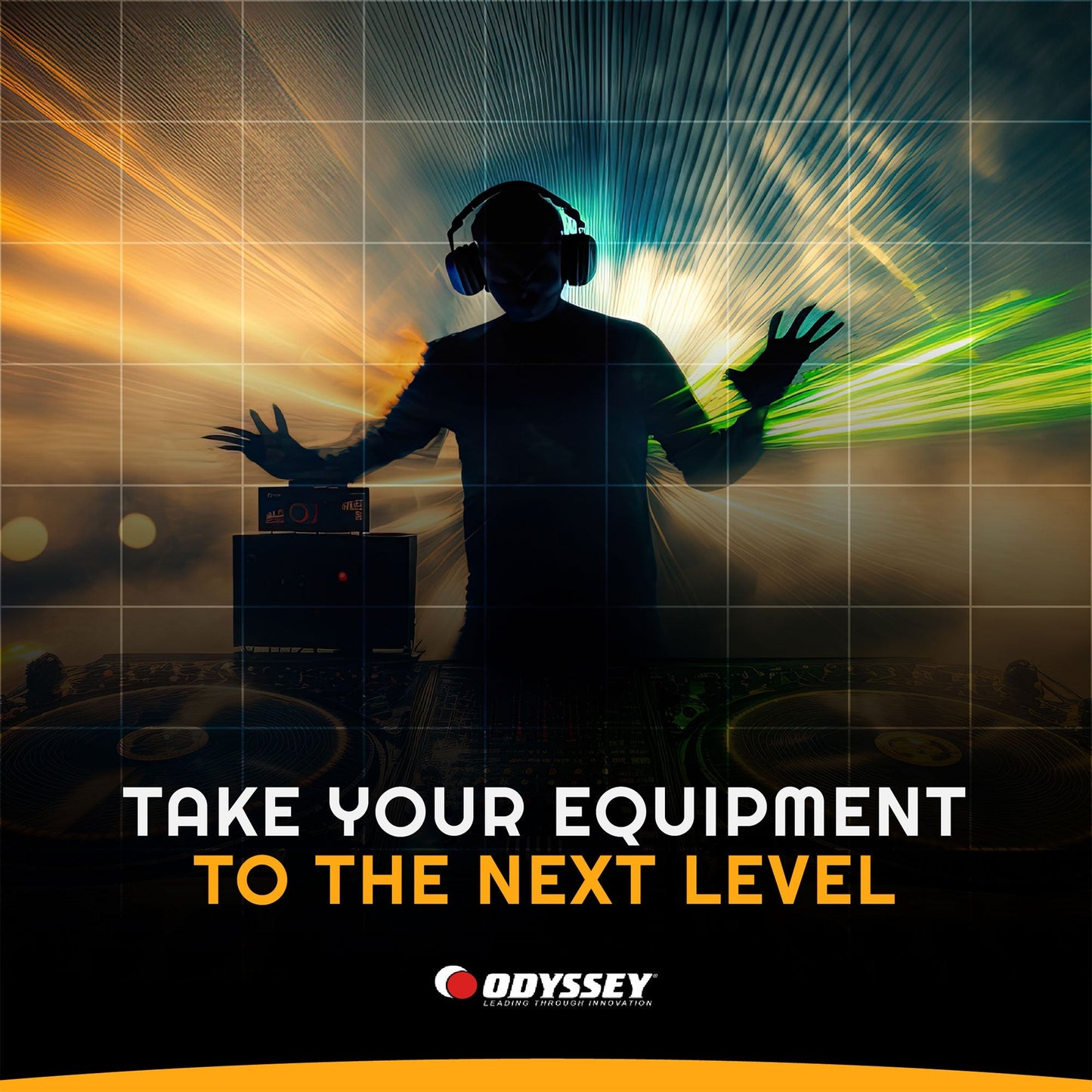 Odyssey Universal Technics 1200 Style Turntable Flight Case, Black Label Series